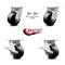 Service Caster 4 Inch Kingpinless Phenolic Wheel Caster Swivel Locks 2 Brakes SCC, 2PK SCC-KP30S420-PHR-BSL-2-SLB-2 - alternate 3